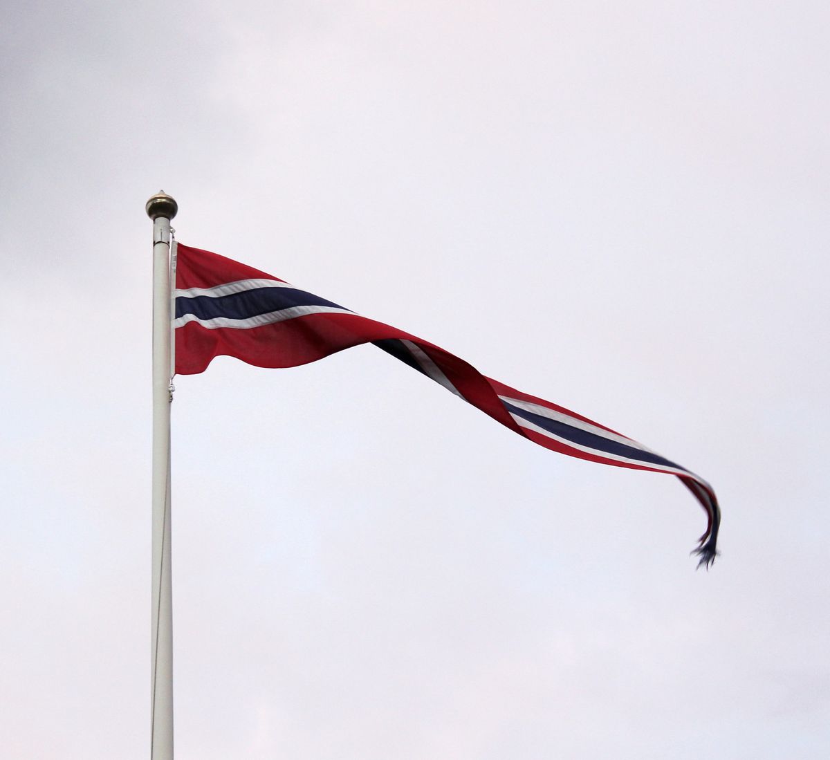 Norsk vimpel på flaggstang